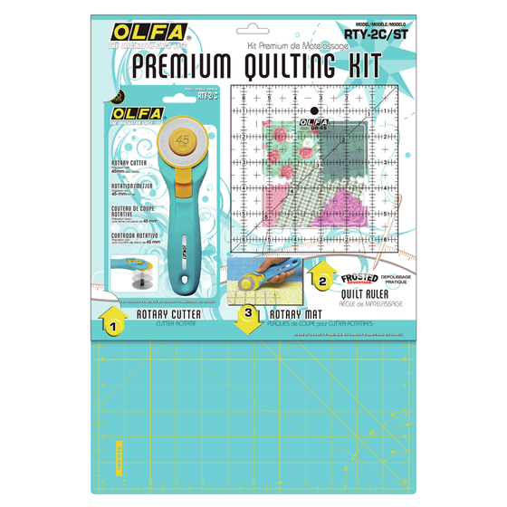 Olfa Rotary Cutter & Mat in Aqua