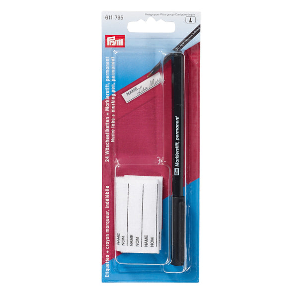 Prym Laundry Marking Tabs & Permanent-Marker Kit