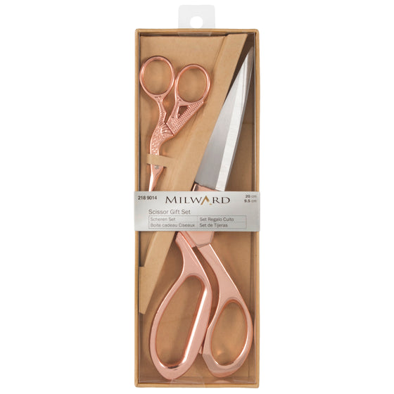 Scissors Gift Set Dressmaking (20cm) and Embroidery (9.5cm) Rose Gold