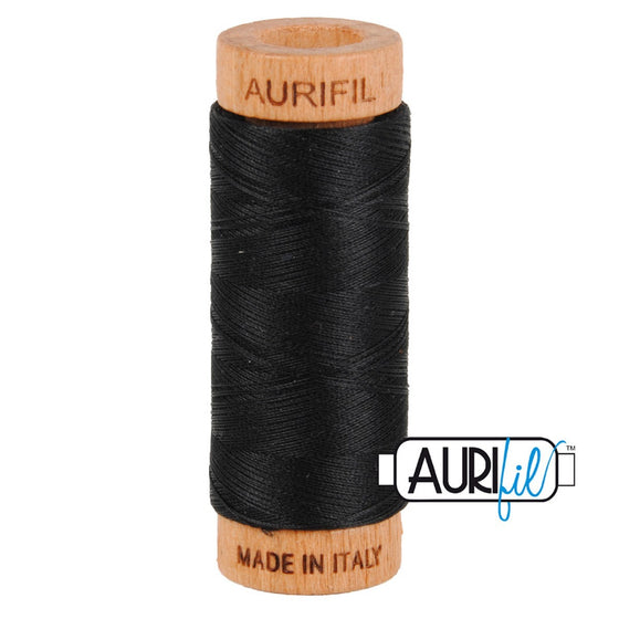 Aurifil 80 2692 Black 274m