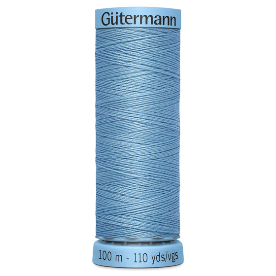 Gutermann Silk 143 Mid Blue 100m Reel