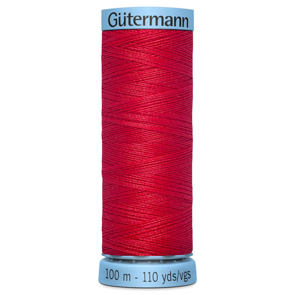 Gutermann Silk 156 Red 100m Reel