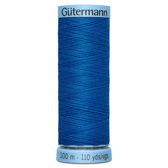 Gutermann Silk 322 Bright Blue 100m Reel