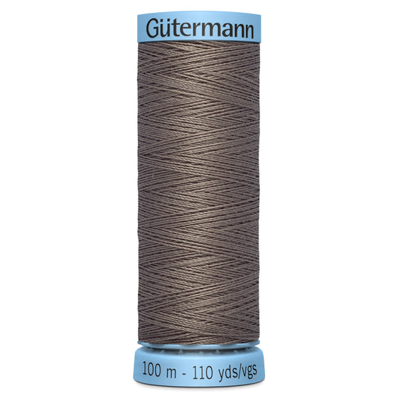 Gutermann Silk 669 Dark Mud 100m Reel