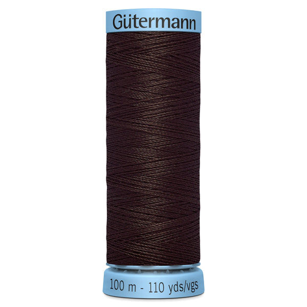 Gutermann Silk 696 Chocolate 100m Reel