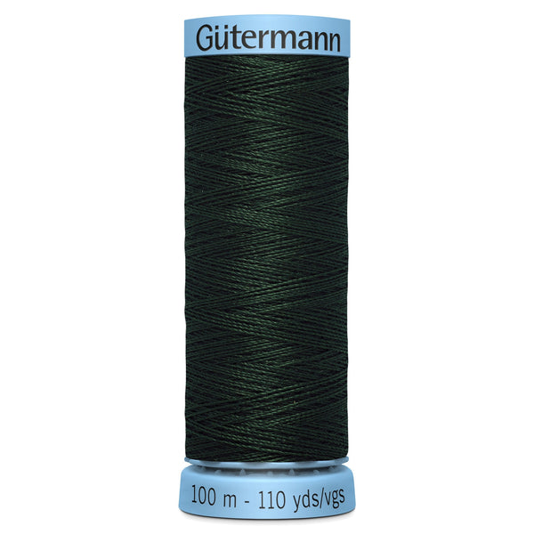 Gutermann Silk 707 Darkest Green 100m Reel