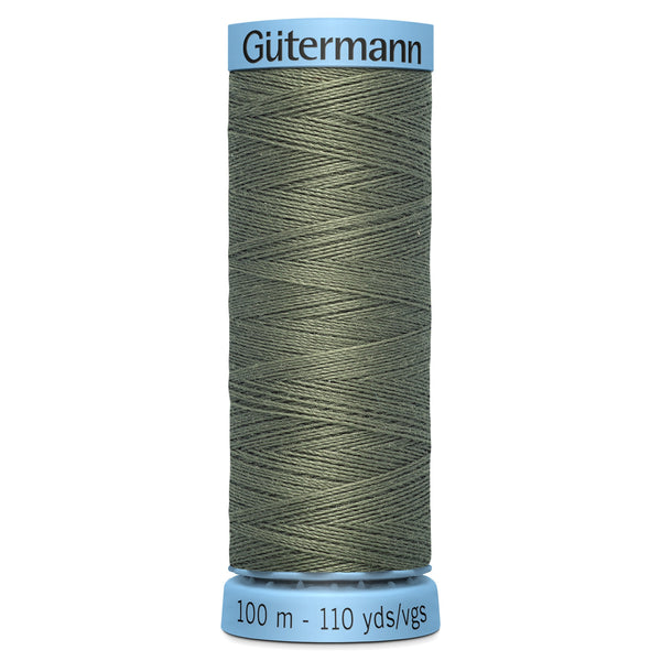 Gutermann Silk 824 Green Grey 100m Reel