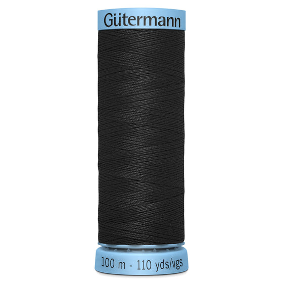 Gutermann Silk 0 Black 100m Reel