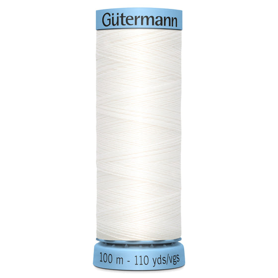 Gutermann Silk 800 WHITE 100m Reel