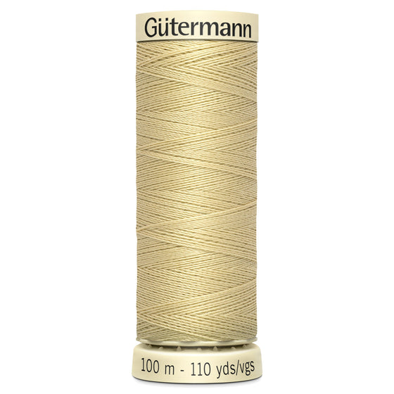 Gutermann Sew All 249 Yellow Cream 100m Reel