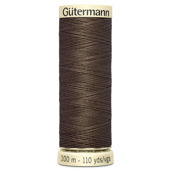 Gutermann Sew All 252 Dark Brown 100m Reel