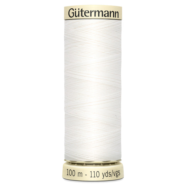 Gutermann Sew All 800 White 100m Reel