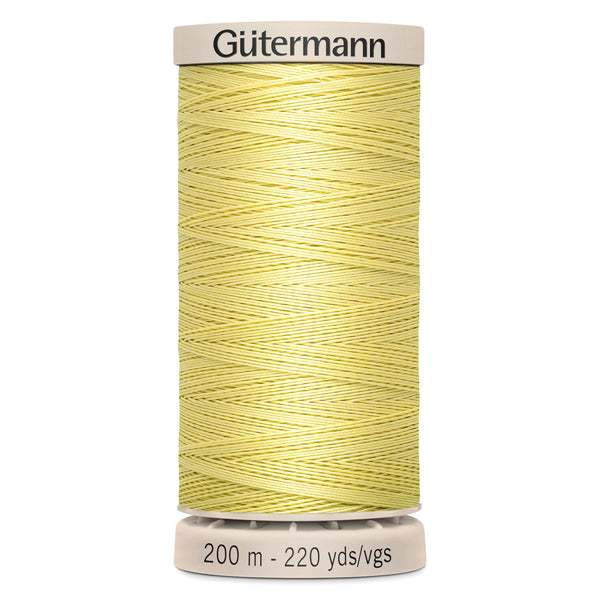 Gutermann Hand Quilting 349 Pale Yellow 200m Reel