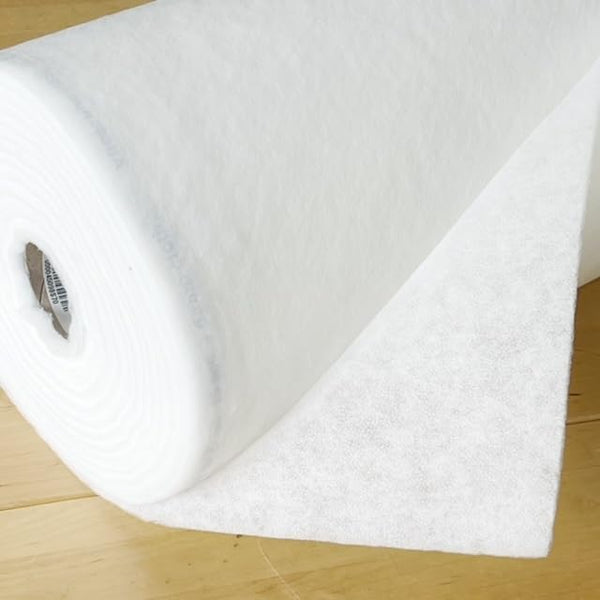 Iron on Fusible Fleece. A Batting for Quilting & Home Decor. Low Loft White 90cm Wide