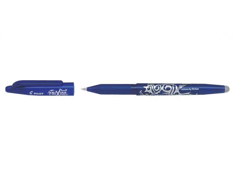 Pilot FriXion Pen Iron off Gel Pen, Medium Tip, BLUE