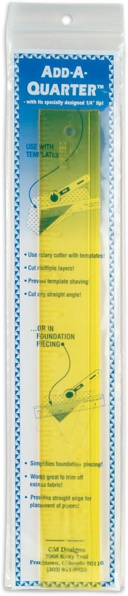 Add-A-Quarter Ruler 12 inch Yellow