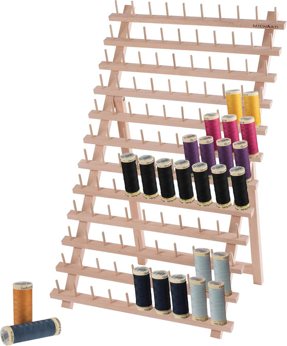 Wood Thread Rack Fully Assembled Natural Wood Various Sizes