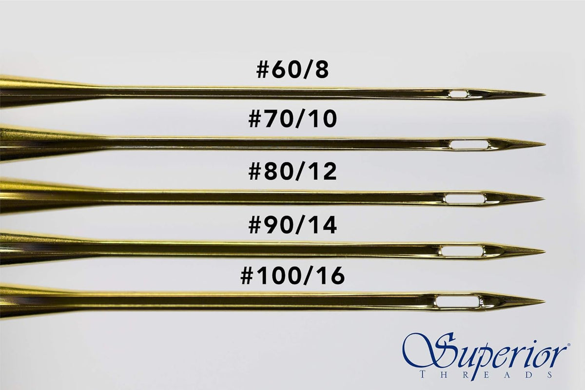 Superior Gold Titanium Topstitch Needles Size 80 (12) -  Pack 5