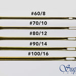 Superior Gold Titanium Topstitch Needles Size 80 (12) -  Pack 5