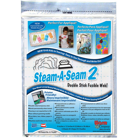 Steam-A-Seam 2 ULTRA - 5 x 9" x 12" Sheets