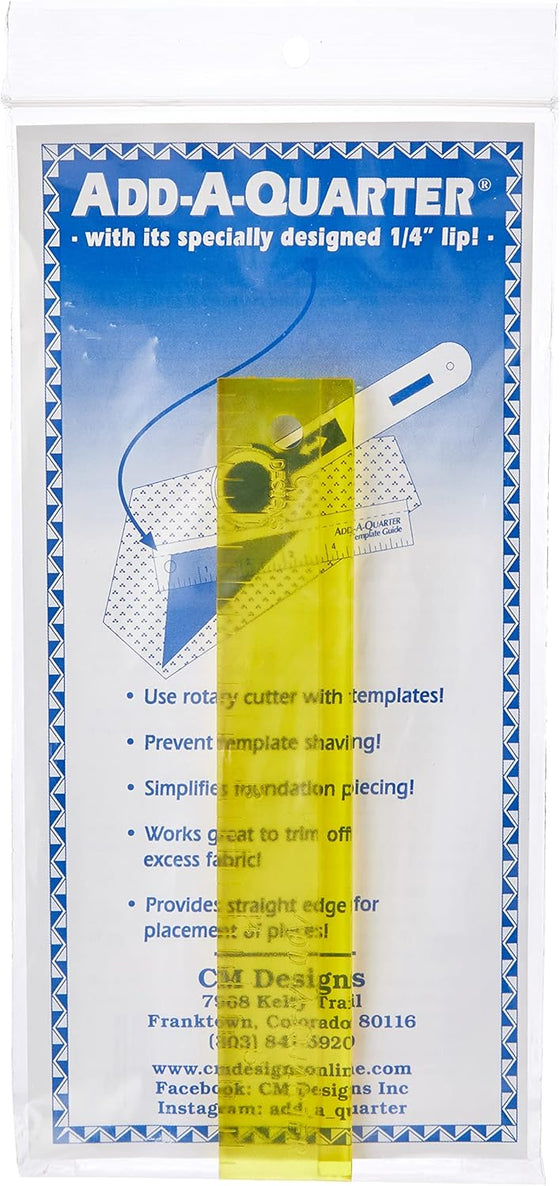 Add-A-Quarter Ruler 6" Yellow