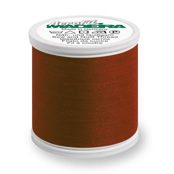 Madeira Aerofil 120 8638 Dark Burnt Orange 100m Reel