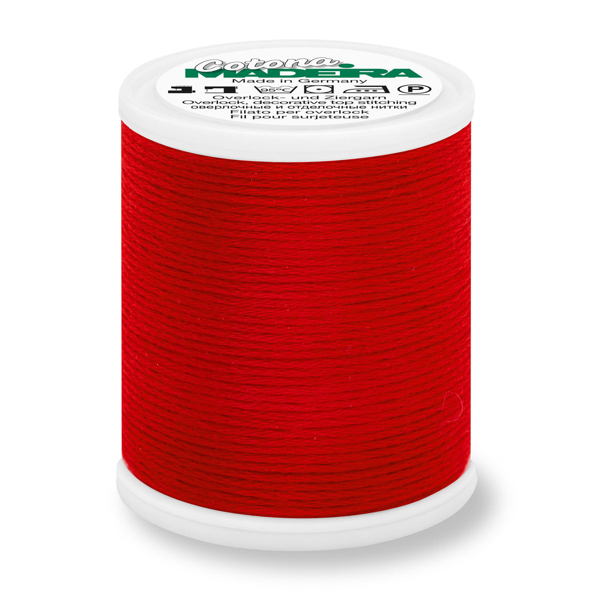 Madeira Cotona 4 0210 Poppy Red 100m Reel