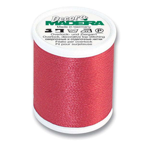 Madeira Decora 6 1547 Raspberry Red 100m Reel