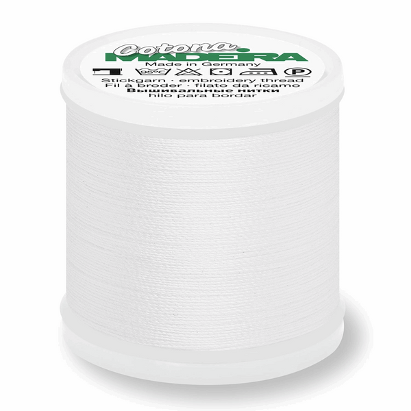 Madeira Cotona 30 502 White 200m Reel