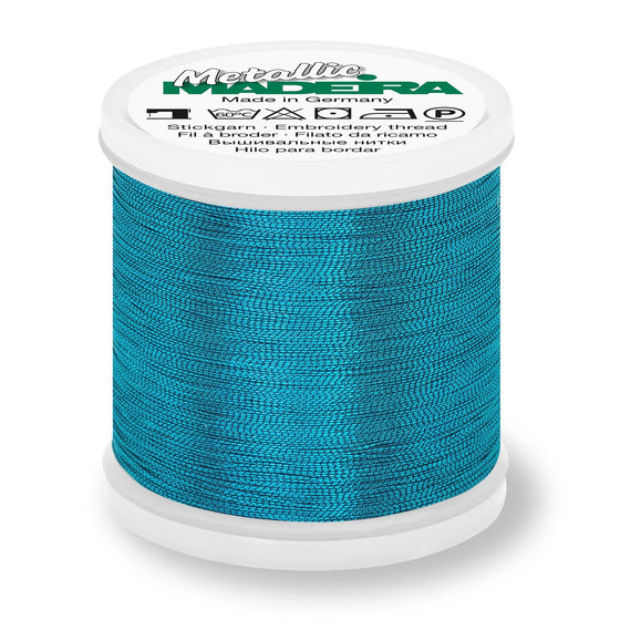 Madeira Metallic 40 365 Turquoise 200m Reel