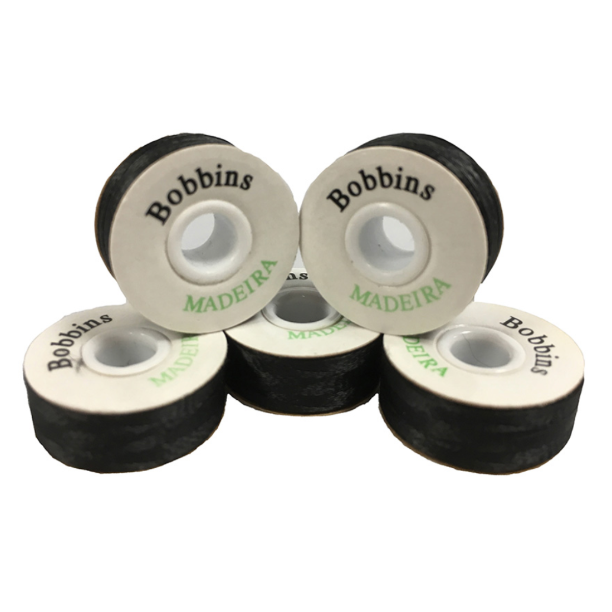 Madeira Prewound Bobbins Sided Size 'L' - 12 x 120m - Black