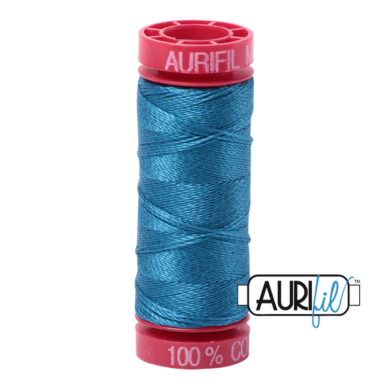 Aurifil 12 1125 Medium Teal Small Spool 50m