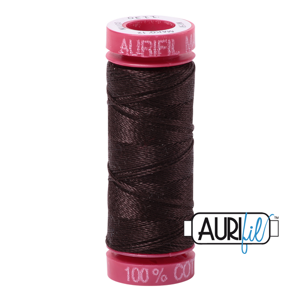 Aurifil 12 1130 Very Dark Bark Small Spool 50m