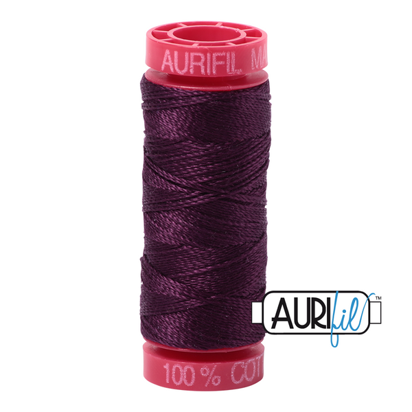 Aurifil 12 1240 Very Dark Eggplant Small Spool 50m