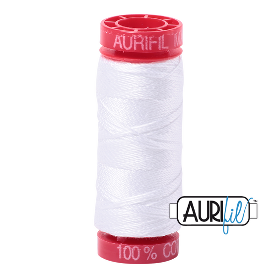 Aurifil 12 2024 White Small Spool 50m