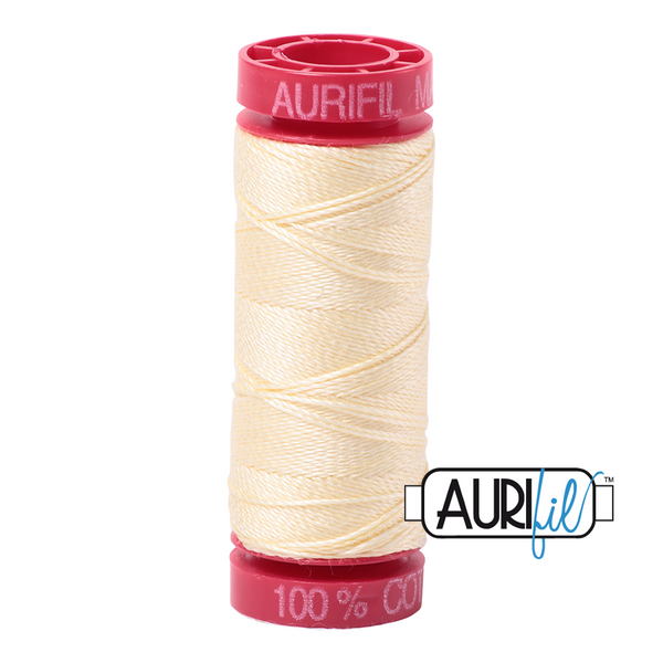 Aurifil 12 2110 Light Lemon Small Spool 50m