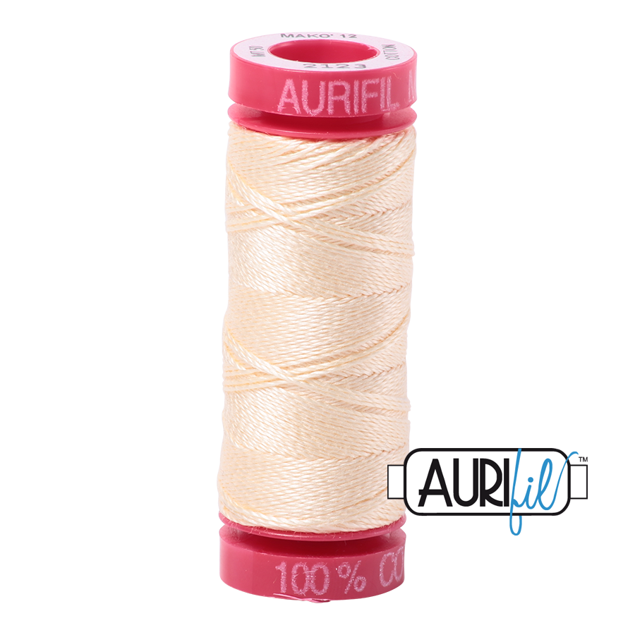 Aurifil 12 2123 Butter Small Spool 50m