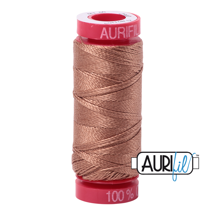 Aurifil 12 2340 Cafe' Au Lait Small Spool 50m