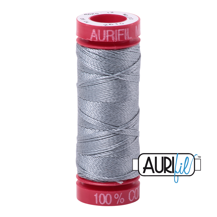 Aurifil 12 2610 Light Blue Grey Small Spool 50m