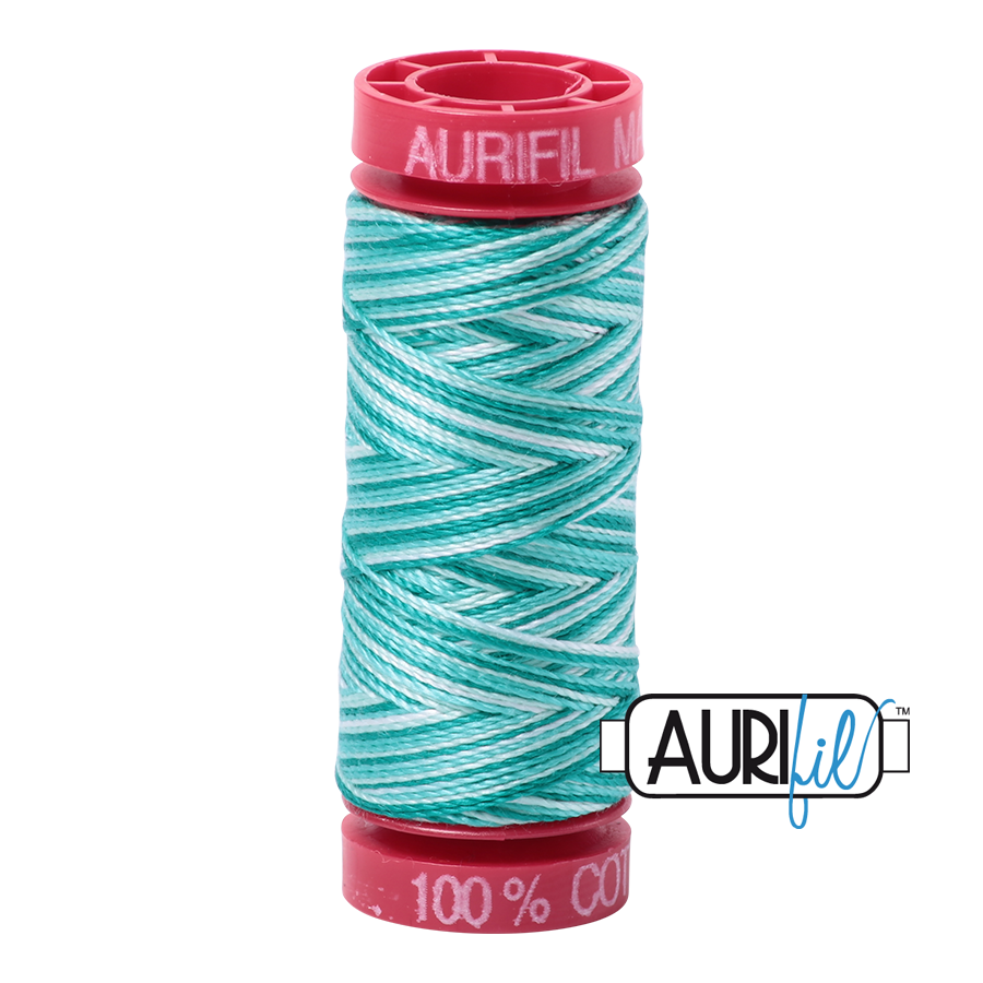 Aurifil 12 4654 Turquoise Foam Small Spool 50m