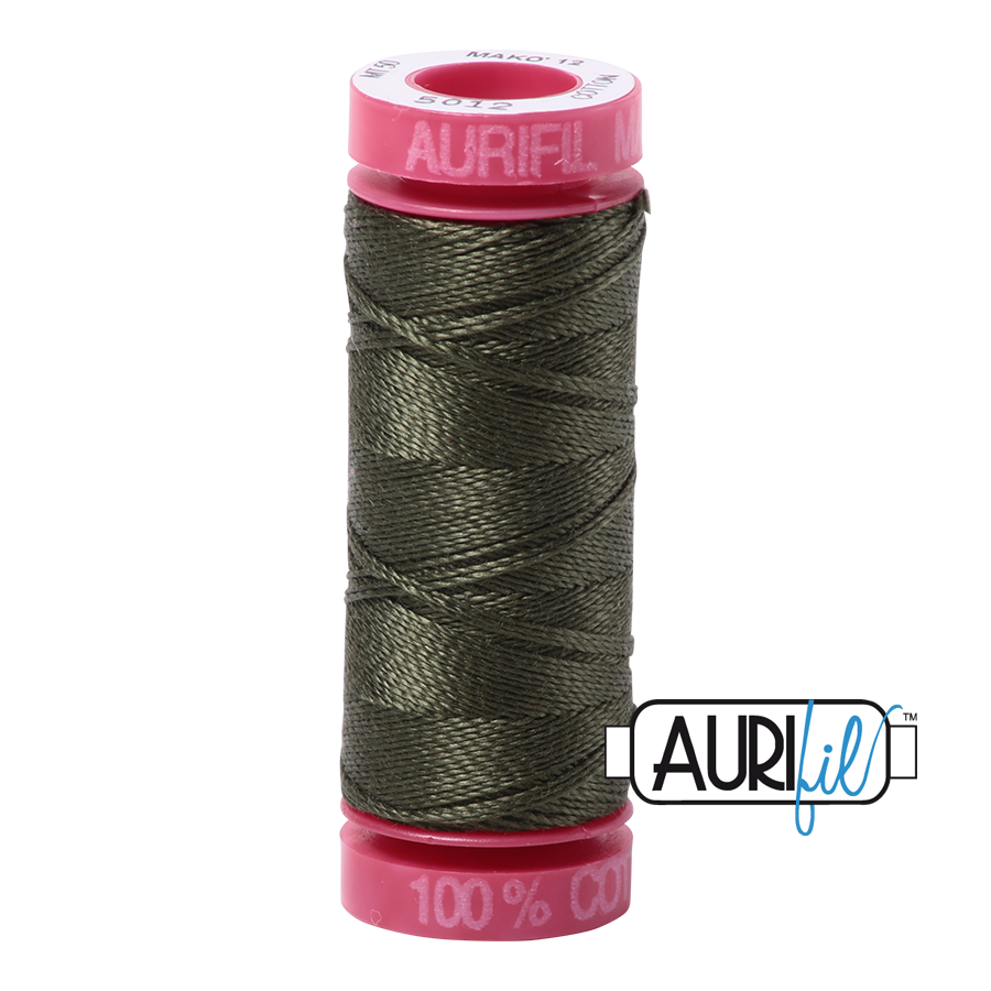 Aurifil 12 5012 Dark Green Small Spool 50m