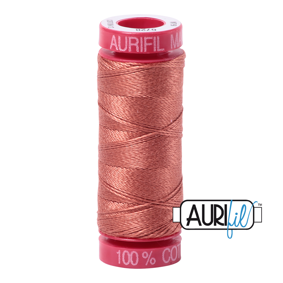 Aurifil 12 6728 Cinnabar Small Spool 50m