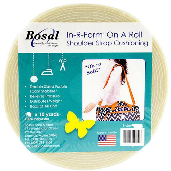 Bosal In R Form Shoulder Strap Cushioning Full Roll 1 Inch WIDE x 10 Yards (25.4mm x 9.2m) White