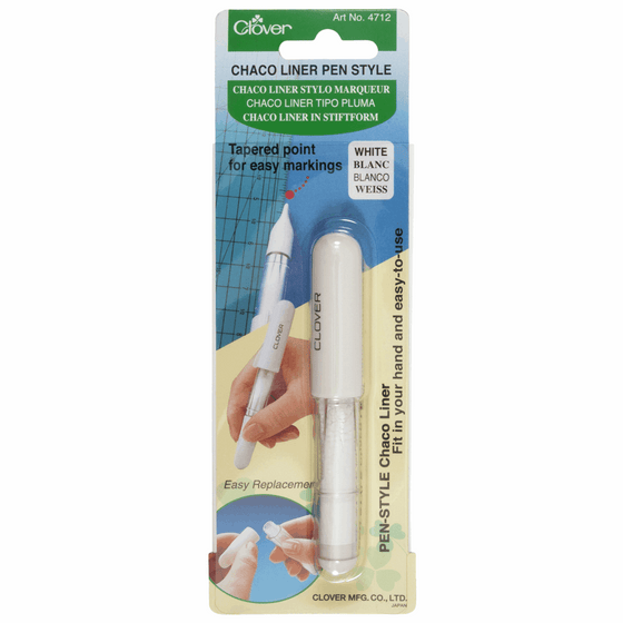 Clover Chaco Liner Chalk Marking Pen White