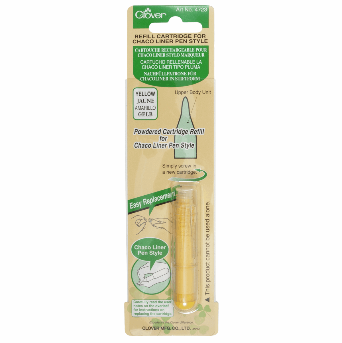 Chaco Liner Chalk Marking Pen Refill Cartridge Yellow