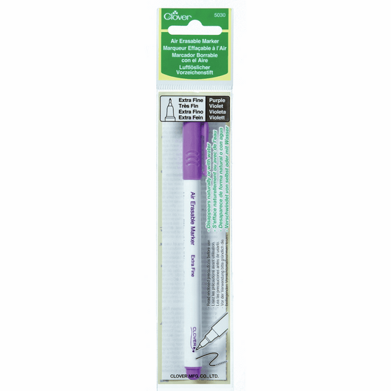 Clover Fabric Marker Pen Air Erasable Extra Fine Purple