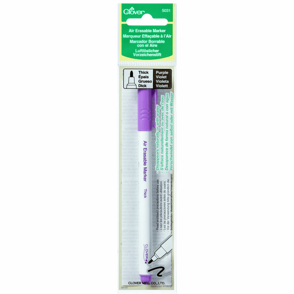 Clover Fabric Marker Pen Air Erasable Thick Purple