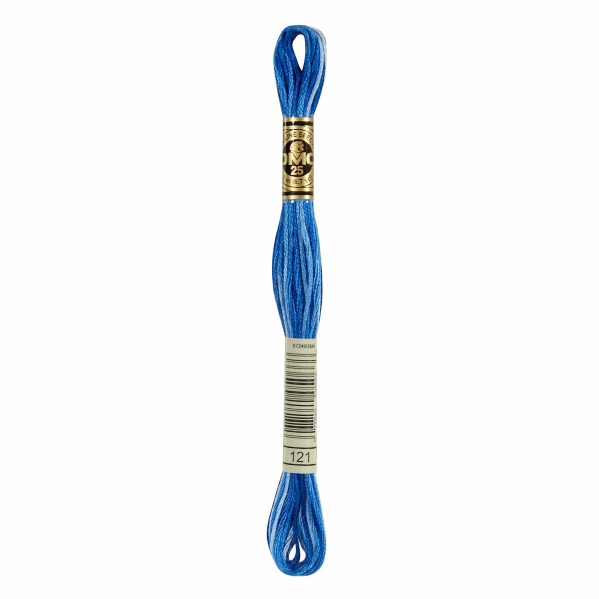 DMC Mouline 6 Strand Cotton 121 Blue 8m Skein