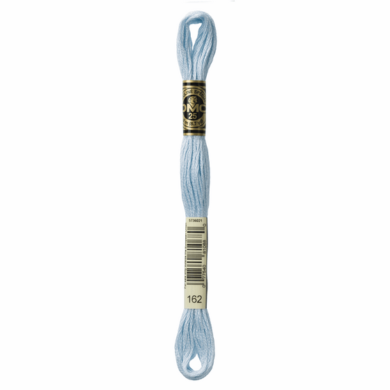 DMC Mouline 6 Strand Cotton 162 Baby Blue Light 8m Skein