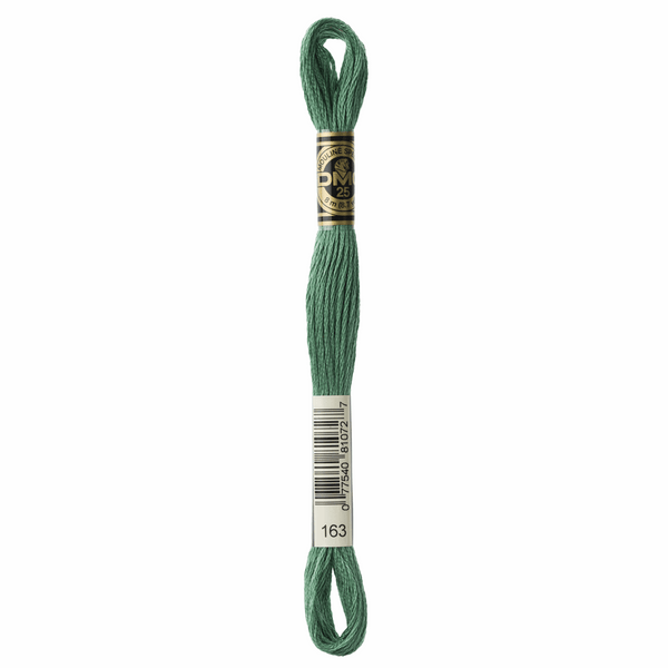 DMC Mouline 6 Strand Cotton 163 Green 8m Skein